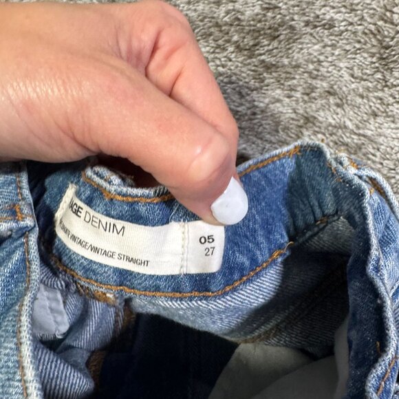 Garage Denim Vintage Straight Jeans Sz 5/27 - Picture 6 of 11